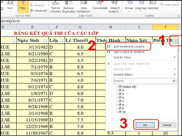 Hướng dẫn cách sắp xếp và lọc dữ liệu trong Excel đơn giản nhất