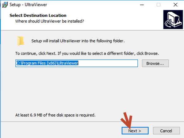 Chọn thư mục để lưu trữ cài đặt của UltraViewer
